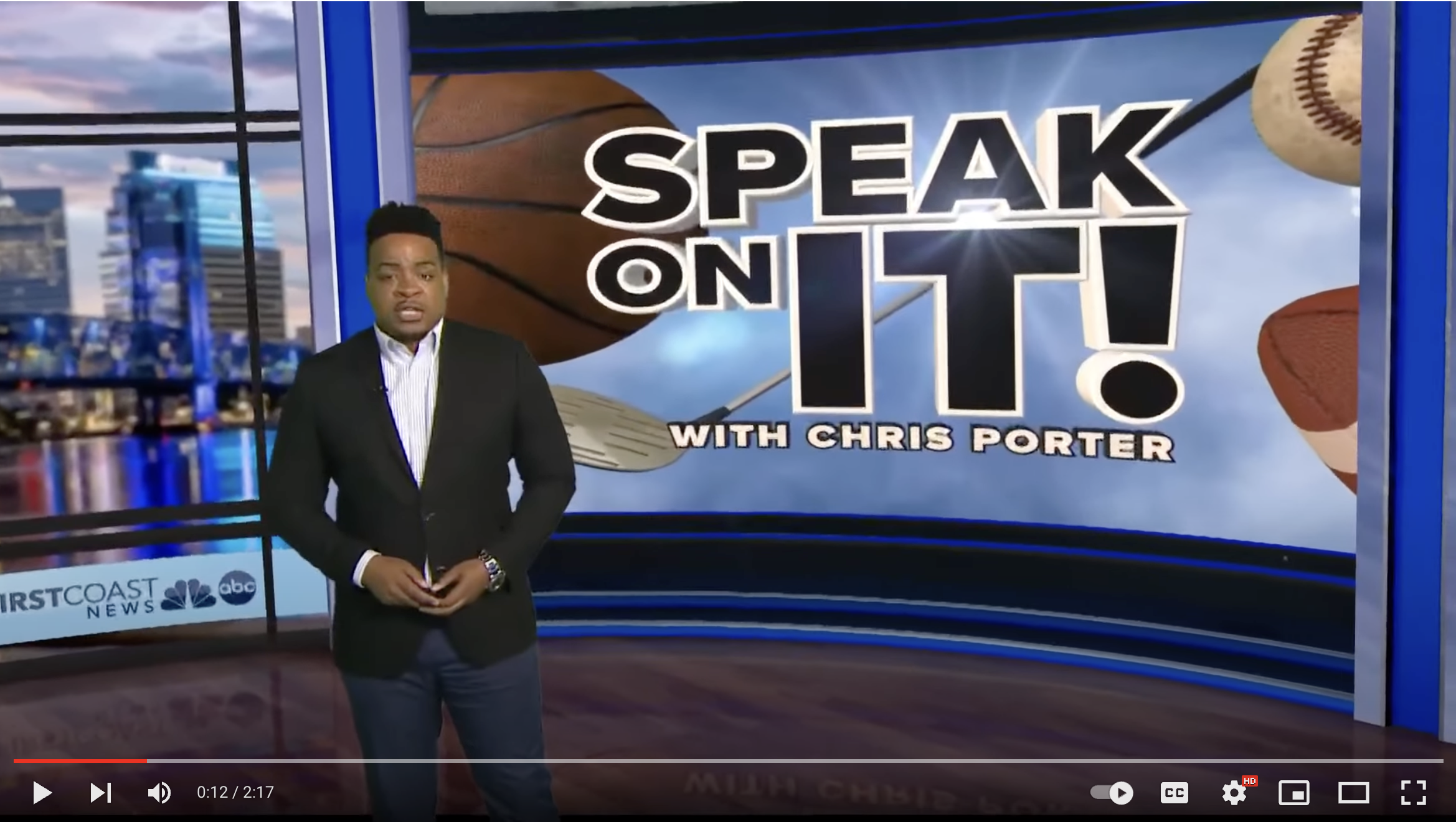 screen shot of video from news reporter Chris Porter's Speak on It! segment