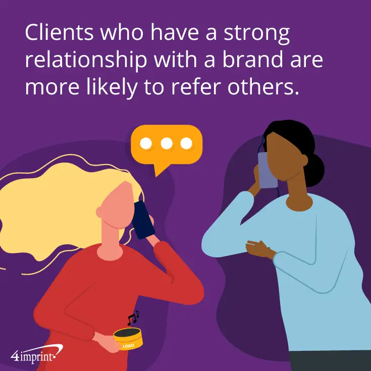 Imagen que indica que los clientes que tienen una relación sólida con una marca tienen más probabilidades de recomendar a otras.