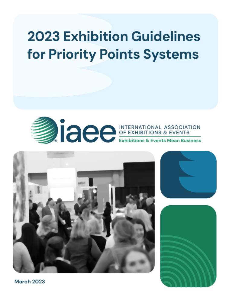 Couverture du rapport pour les directives et règles d'affichage de l'IAEE